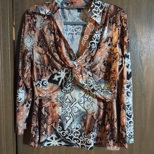 Milano snakeskin print top